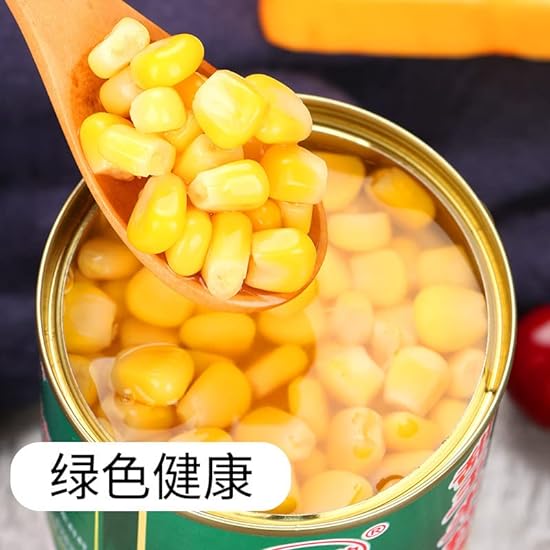 Canned Sweet Corn, Fresh Salad Vegetables, 425G/Can, Fresh Cut Golden Kernel Corn, Vegetarian, Healthy and Nutritious 100% Sweet Corn, Natural Flavor, Ready To Eat Chinese Snacks (3 can) 428059911